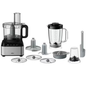 محضر طعام براون PurEase – قدرة 800 واط، وعاء 2.1 لتر، خلاط 1.2 لتر، بسرعتين